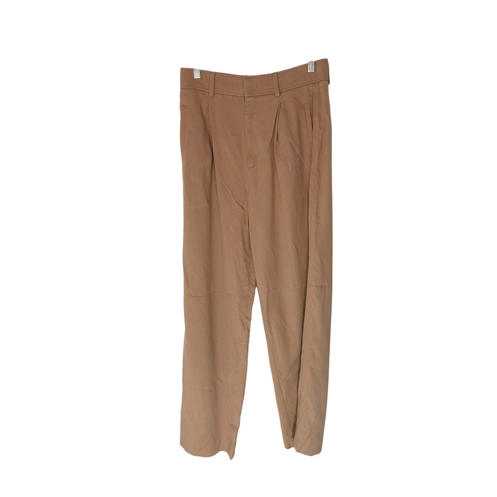 Everlane Pleated Wide Leg Pants Women's Tan Khaki Business Casual Size 6R